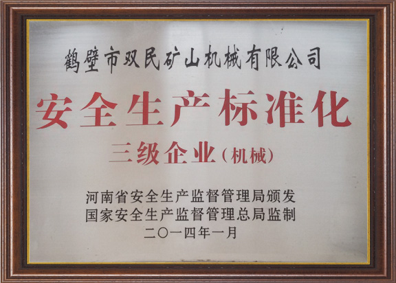 安全生產標準化三級企業(yè)